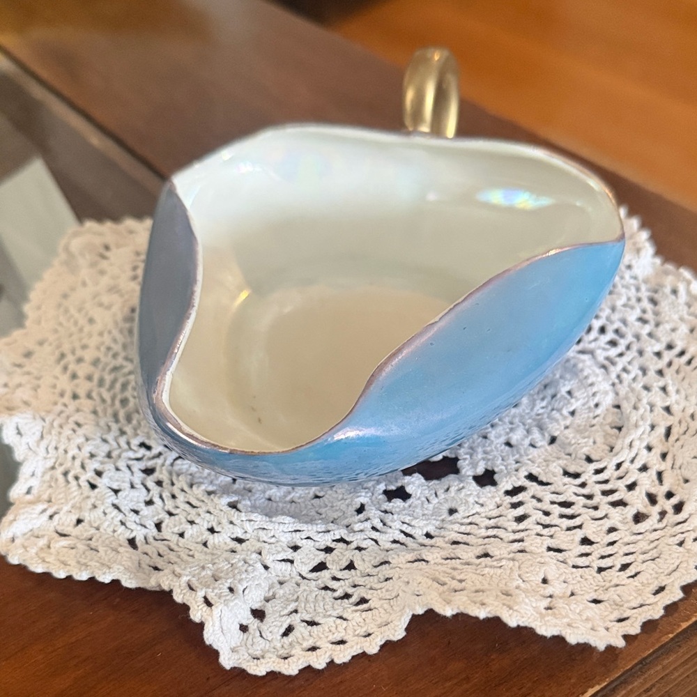 Antique PM Bavaria Moschendorf Iridescent  Lusterware Porcelain Dish